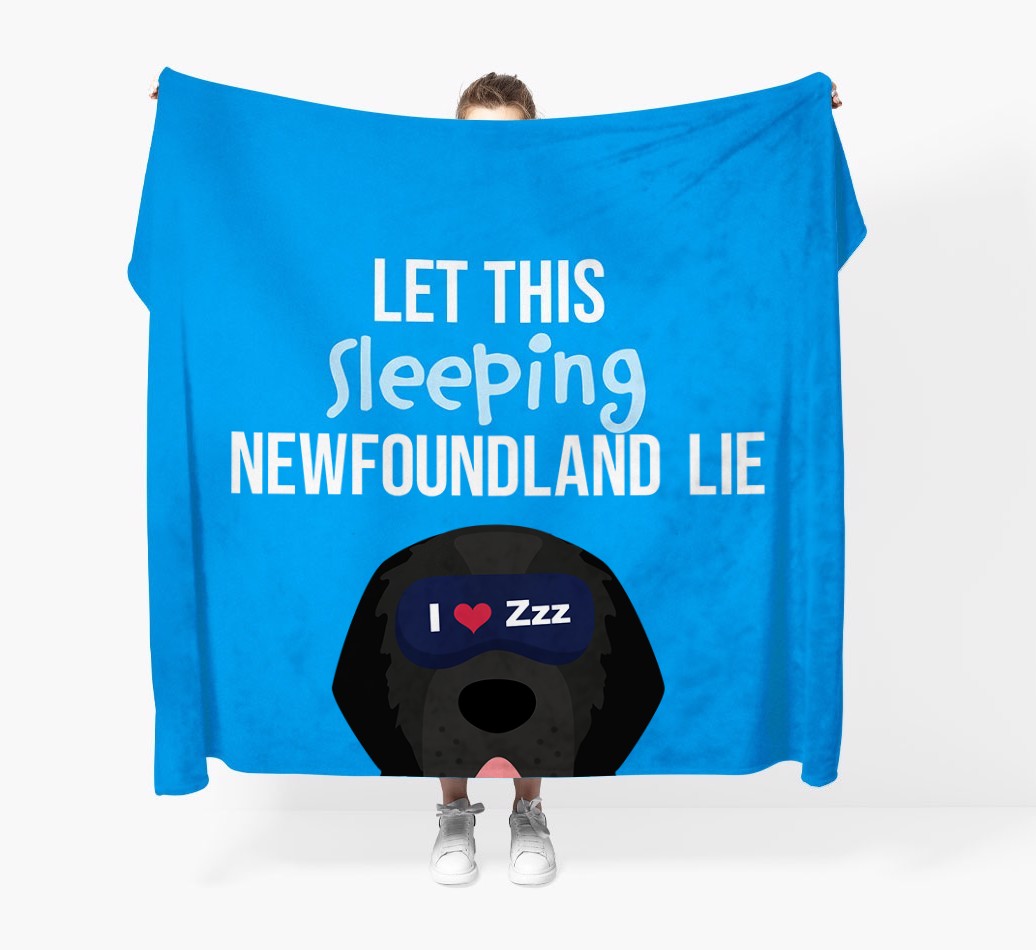 'Let that sleepy dog lie' - Personalised {breedFullName} Blanket