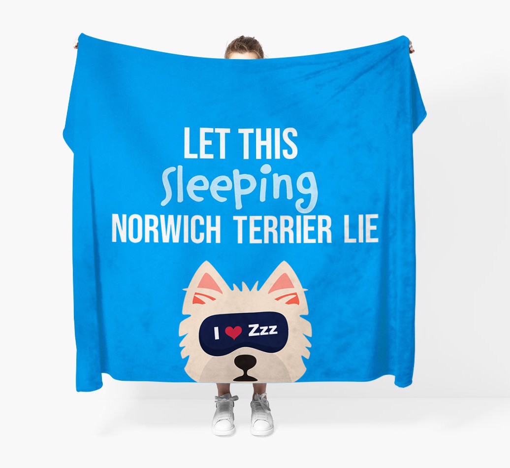 'Let that sleepy dog lie' - Personalized {breedFullName} Blanket