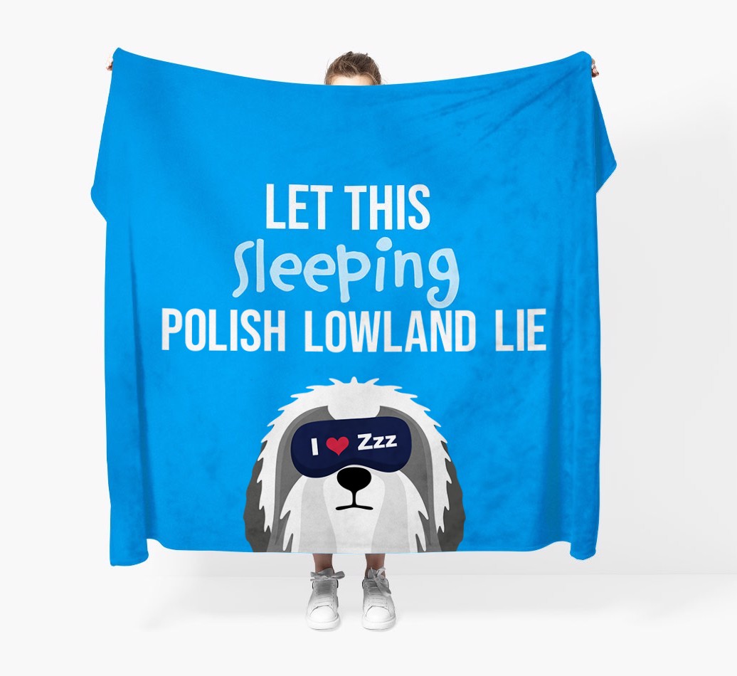 'Let that sleepy dog lie' - Personalised {breedFullName} Blanket