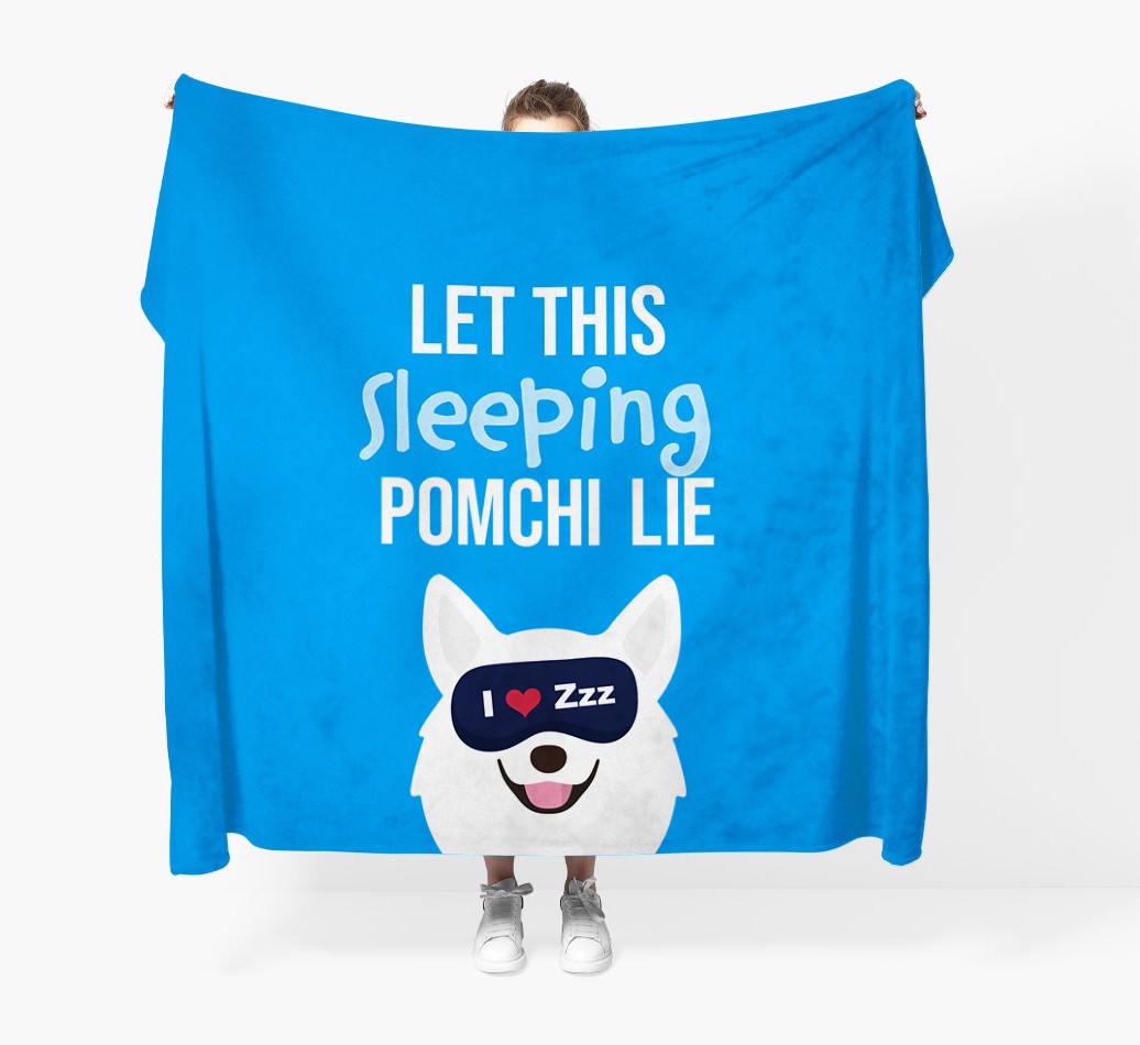 'Let that sleepy dog lie' - Personalized {breedFullName} Blanket