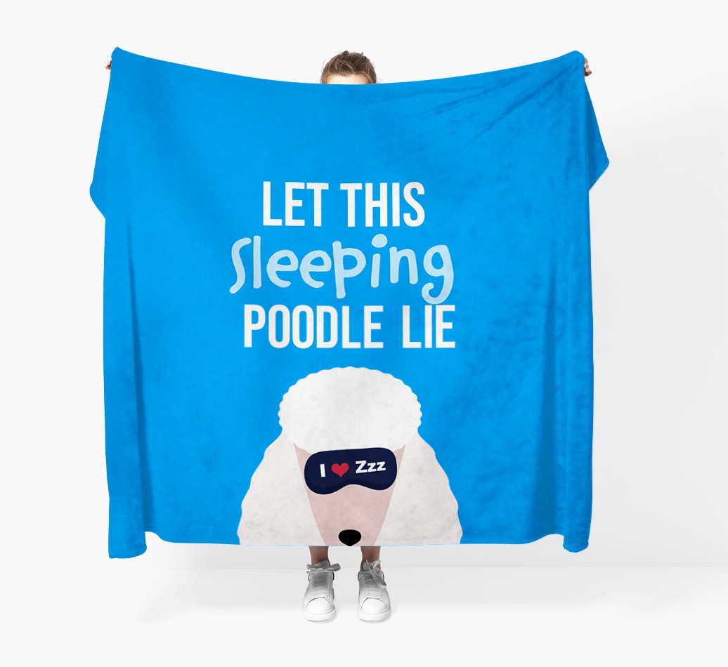 'Let that sleepy dog lie' - Personalised {breedFullName} Blanket