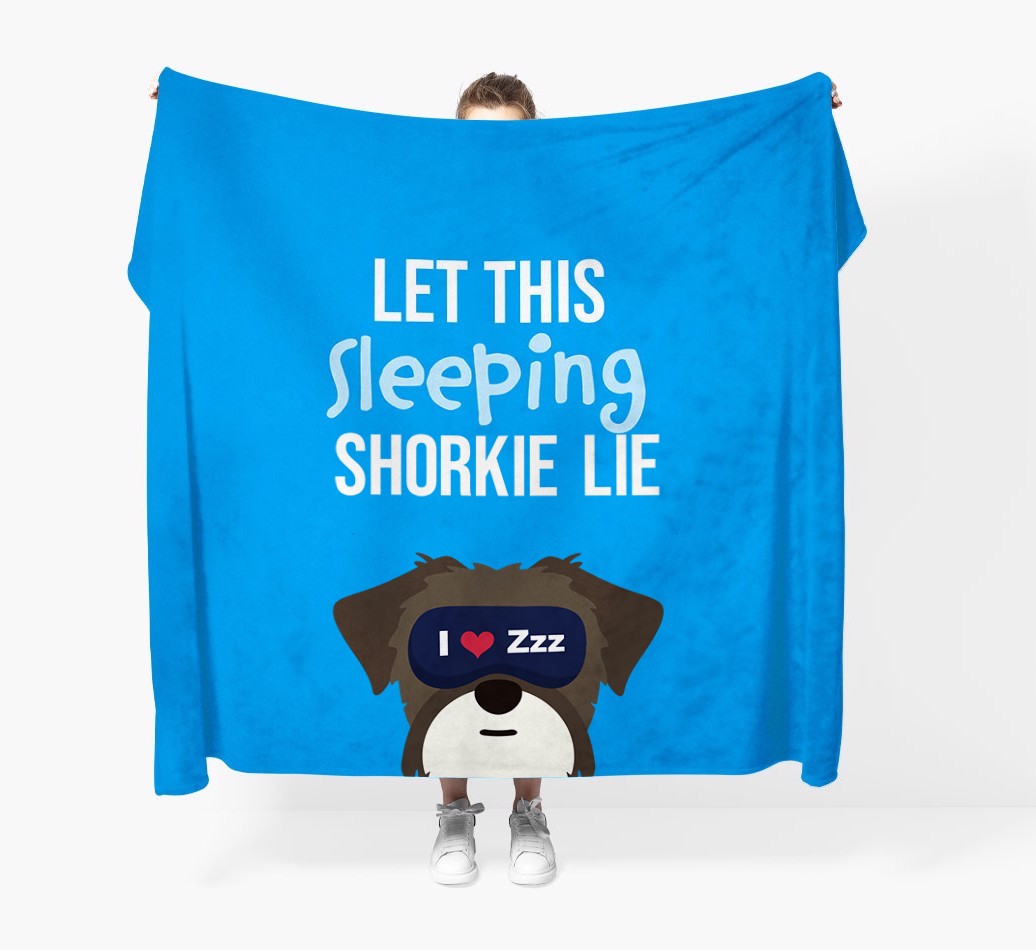 'Let that sleepy dog lie' - Personalized {breedFullName} Blanket