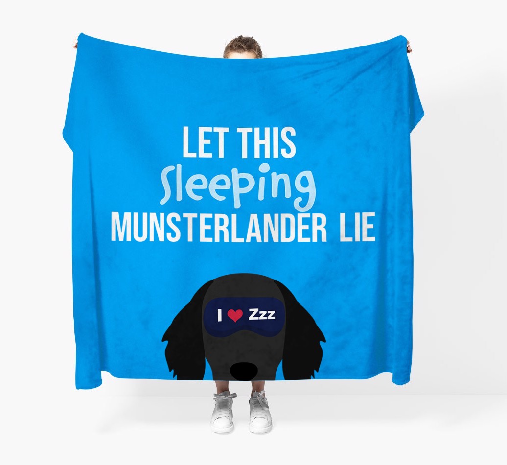 'Let that sleepy dog lie' - Personalized {breedFullName} Blanket