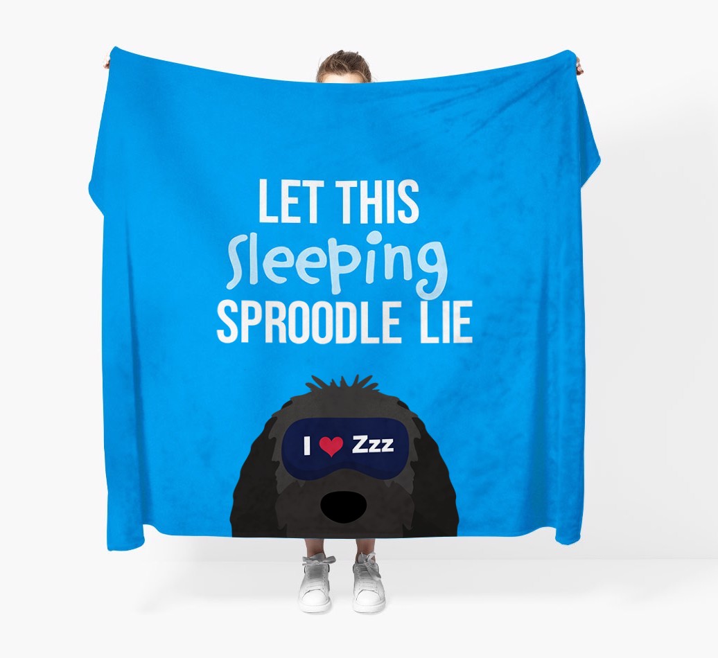 'Let that sleepy dog lie' - Personalized {breedFullName} Blanket