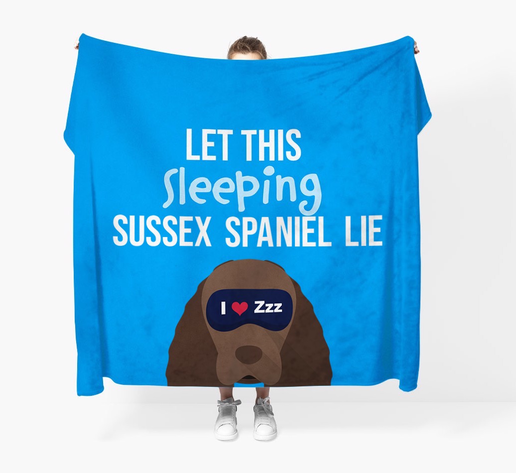 'Let that sleepy dog lie' - Personalised {breedFullName} Blanket