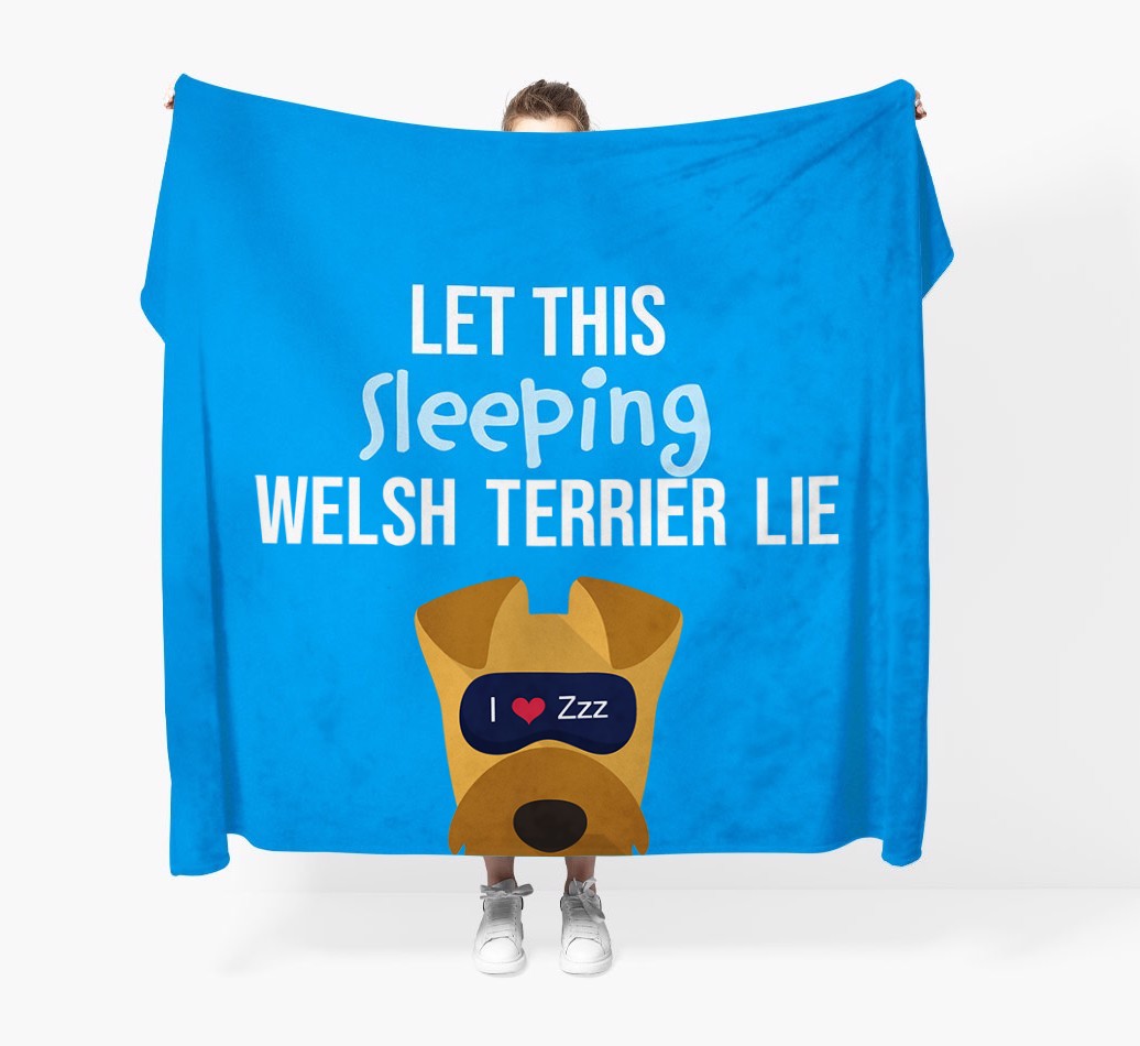 'Let that sleepy dog lie' - Personalised {breedFullName} Blanket