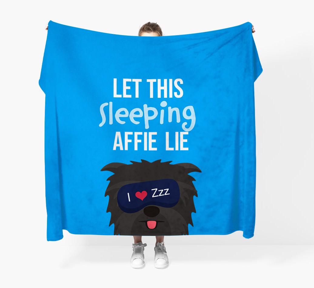 'Let that sleepy dog lie' - Personalized {breedFullName} Blanket