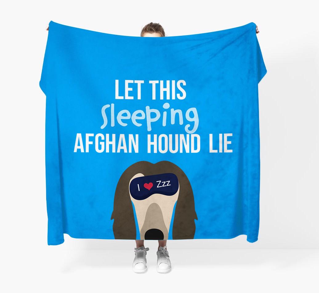 'Let that sleepy dog lie' - Personalized {breedFullName} Blanket