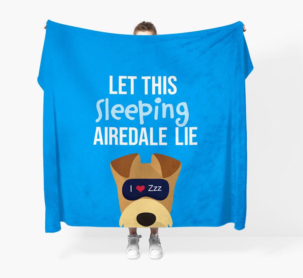 'Let that sleepy dog lie' - Personalized {breedFullName} Blanket