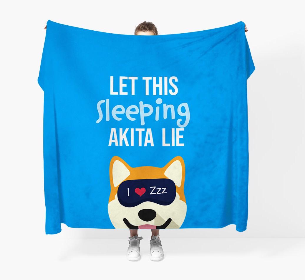 'Let that sleepy dog lie' - Personalized {breedFullName} Blanket