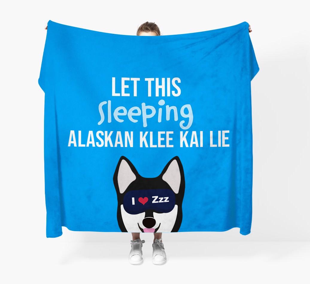 'Let that sleepy dog lie' - Personalized {breedFullName} Blanket