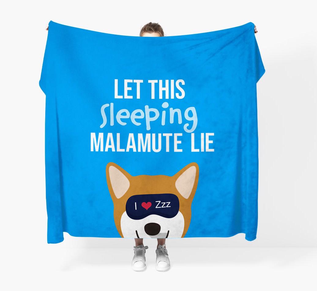 'Let that sleepy dog lie' - Personalized {breedFullName} Blanket