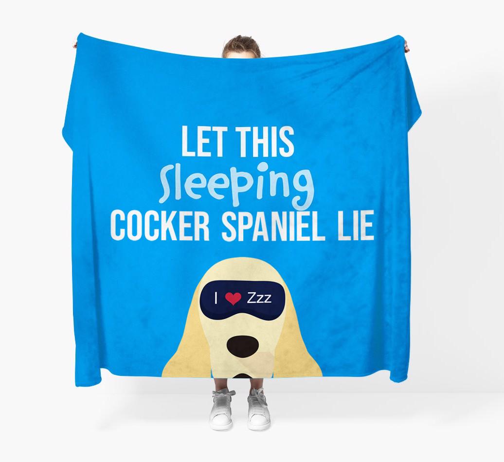 'Let that sleepy dog lie' - Personalized {breedFullName} Blanket