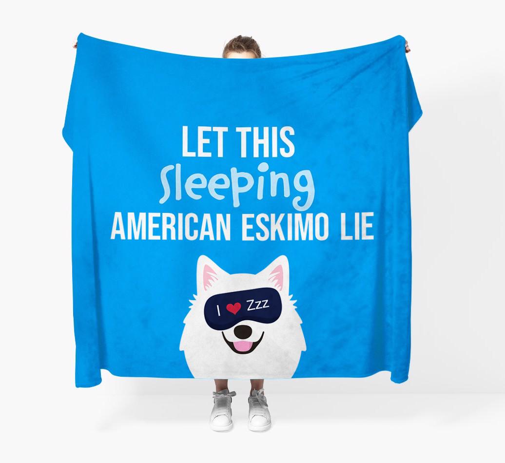 'Let that sleepy dog lie' - Personalized {breedFullName} Blanket