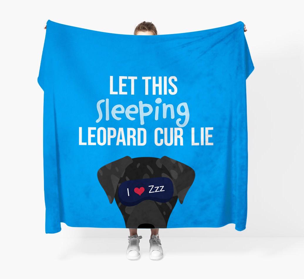 'Let that sleepy dog lie' - Personalized {breedFullName} Blanket