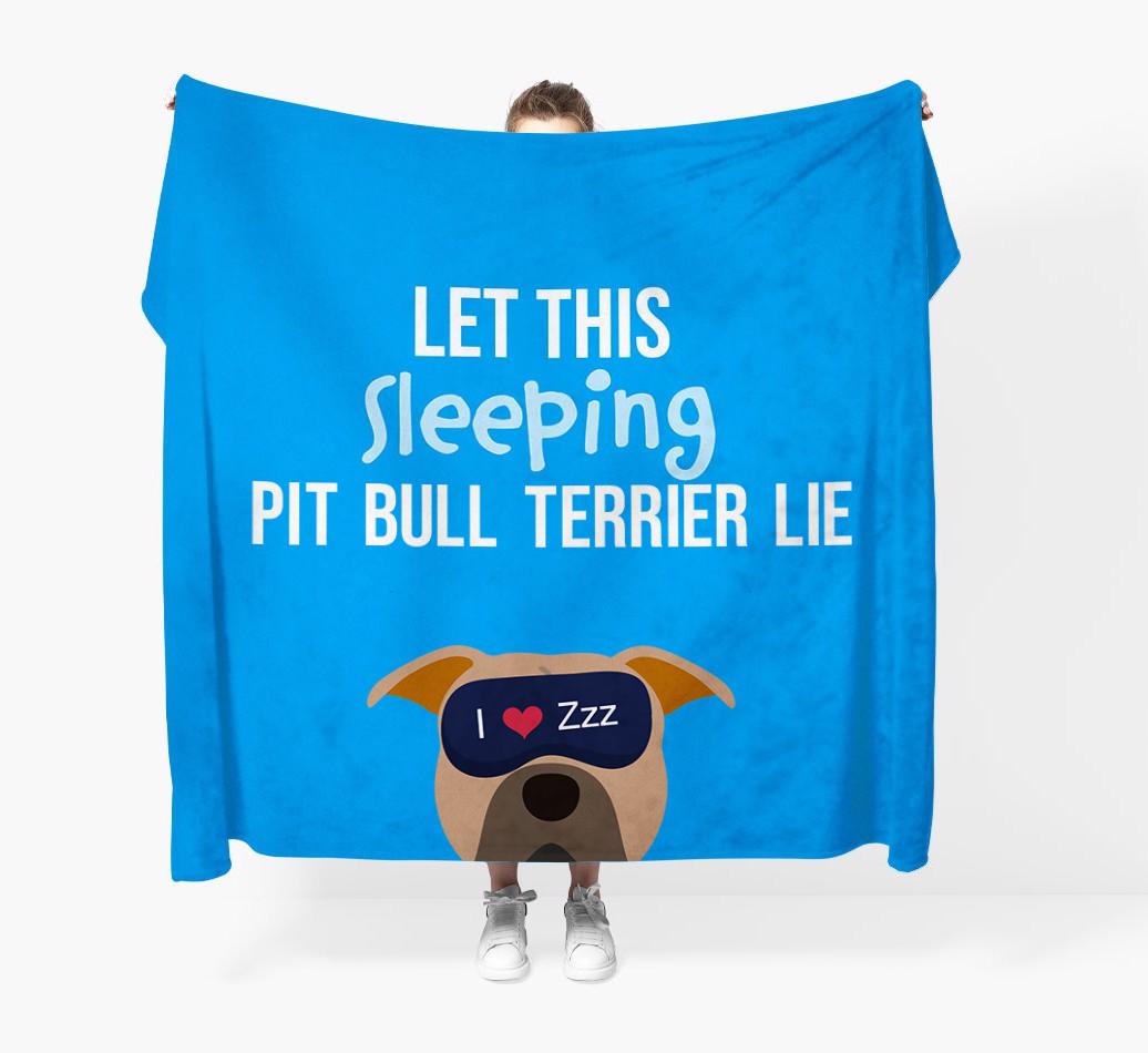 'Let that sleepy dog lie' - Personalized {breedFullName} Blanket