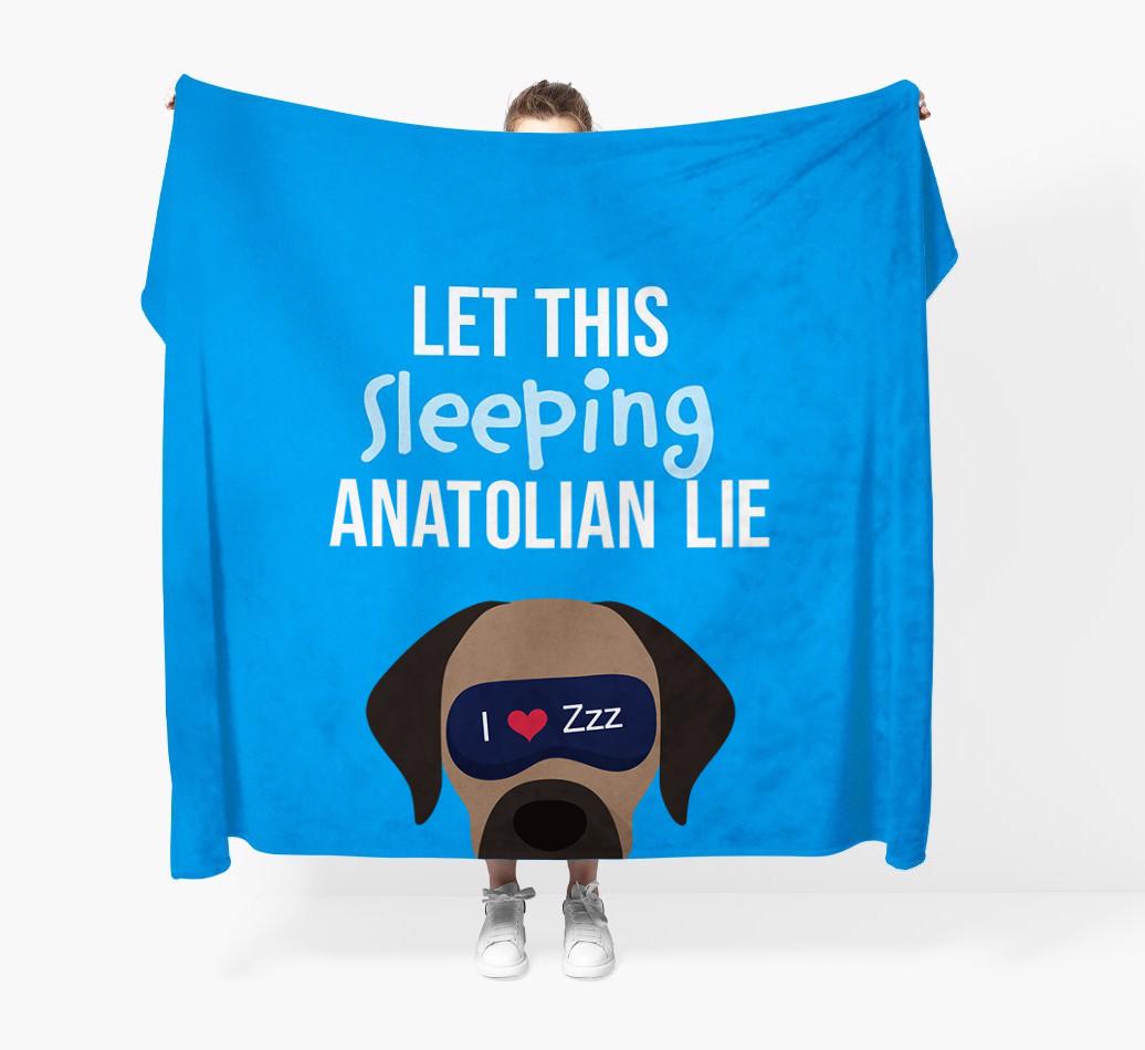 'Let that sleepy dog lie' - Personalized {breedFullName} Blanket