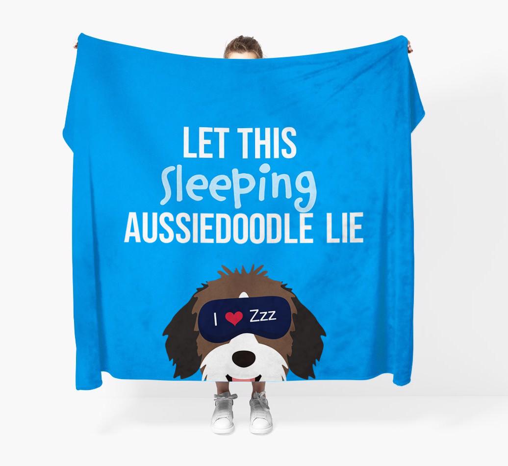 'Let that sleepy dog lie' - Personalized {breedFullName} Blanket