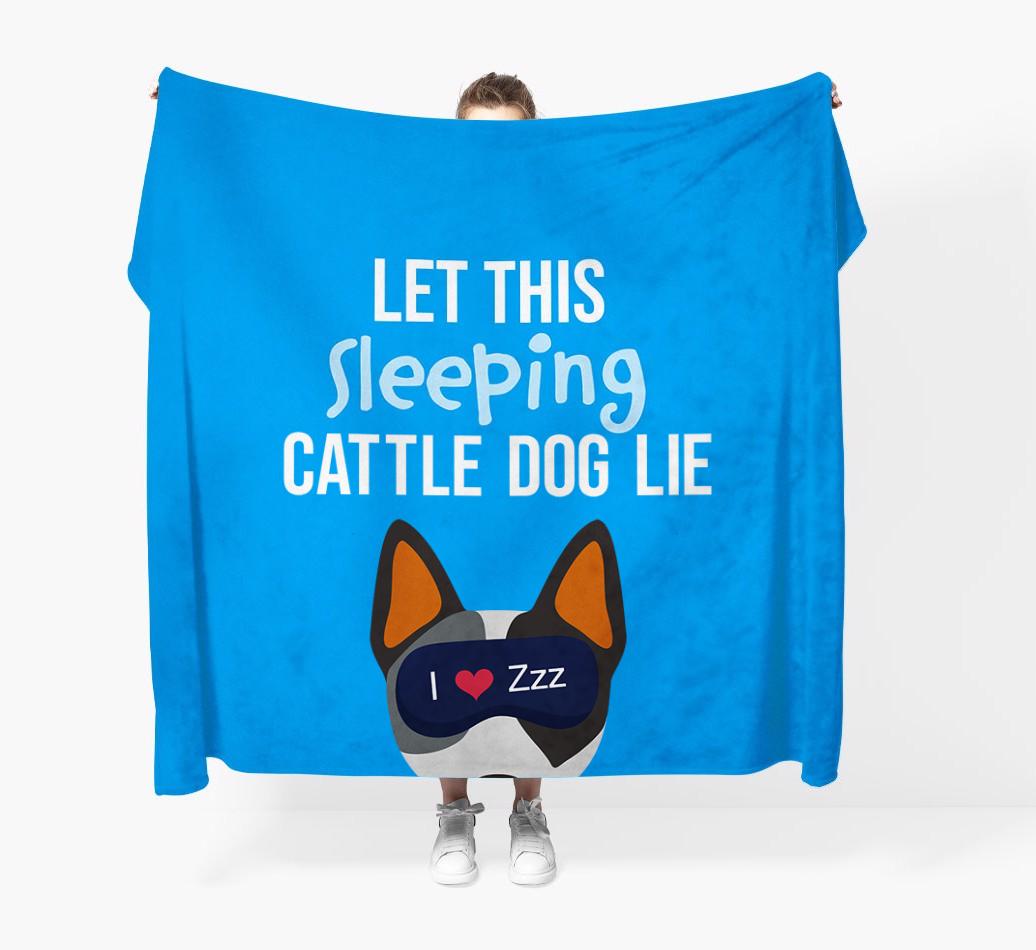 'Let that sleepy dog lie' - Personalized {breedFullName} Blanket