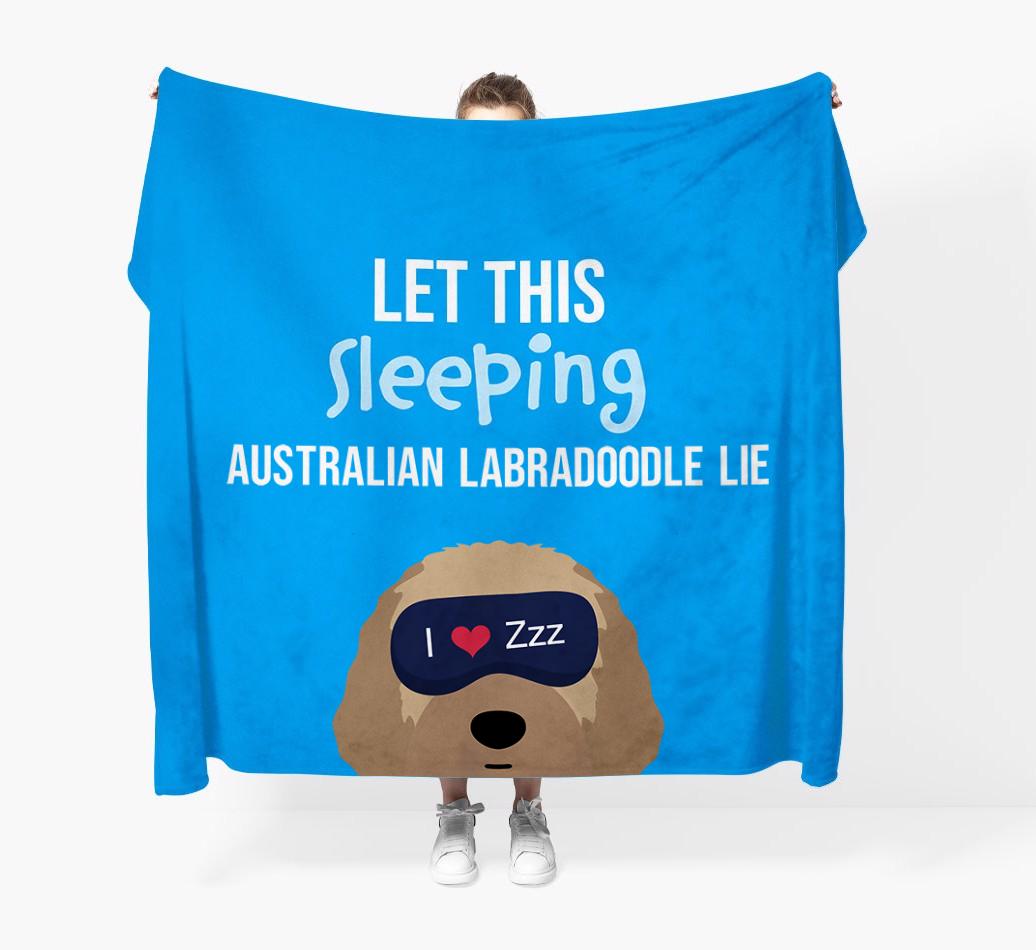 'Let that sleepy dog lie' - Personalized {breedFullName} Blanket