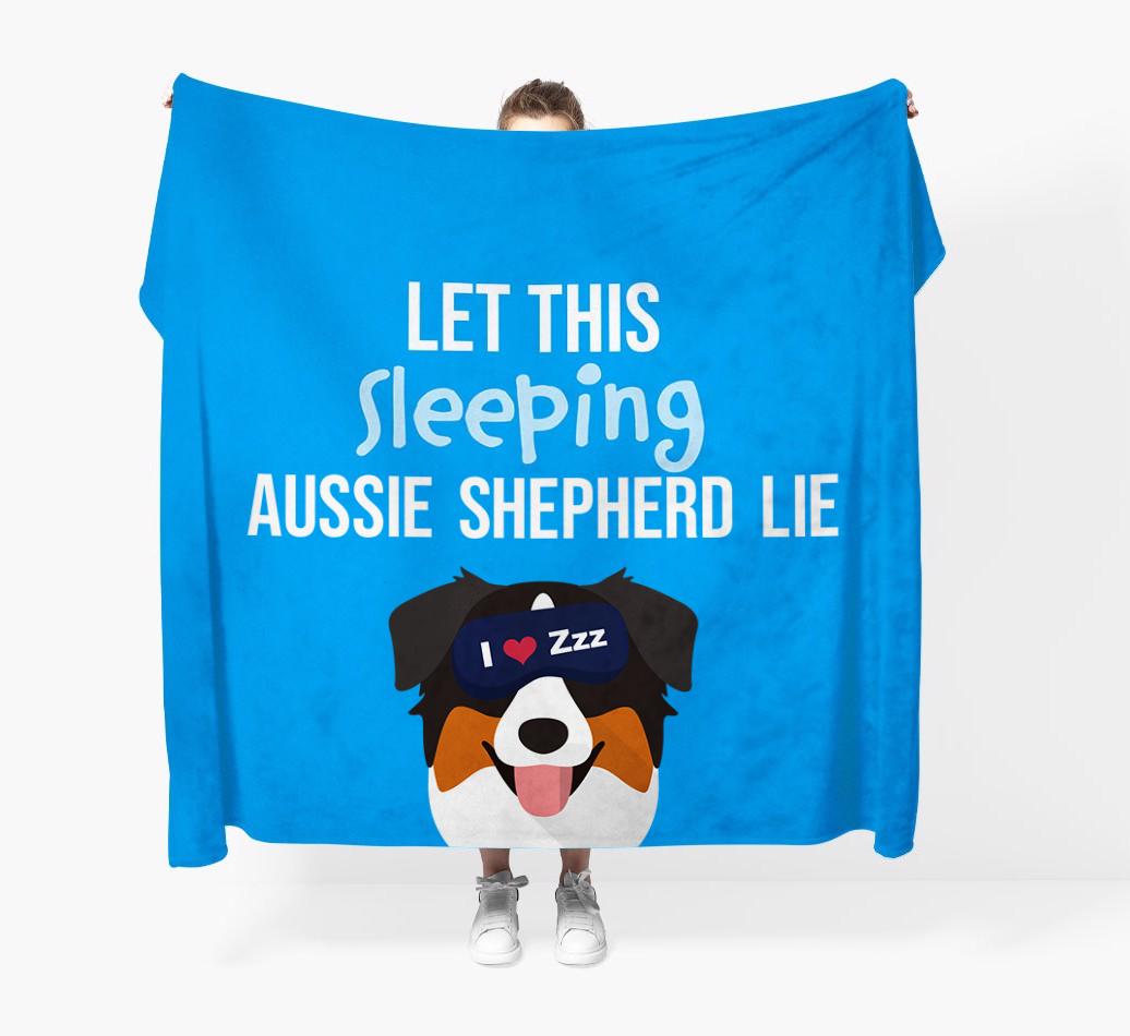 'Let that sleepy dog lie' - Personalized {breedFullName} Blanket