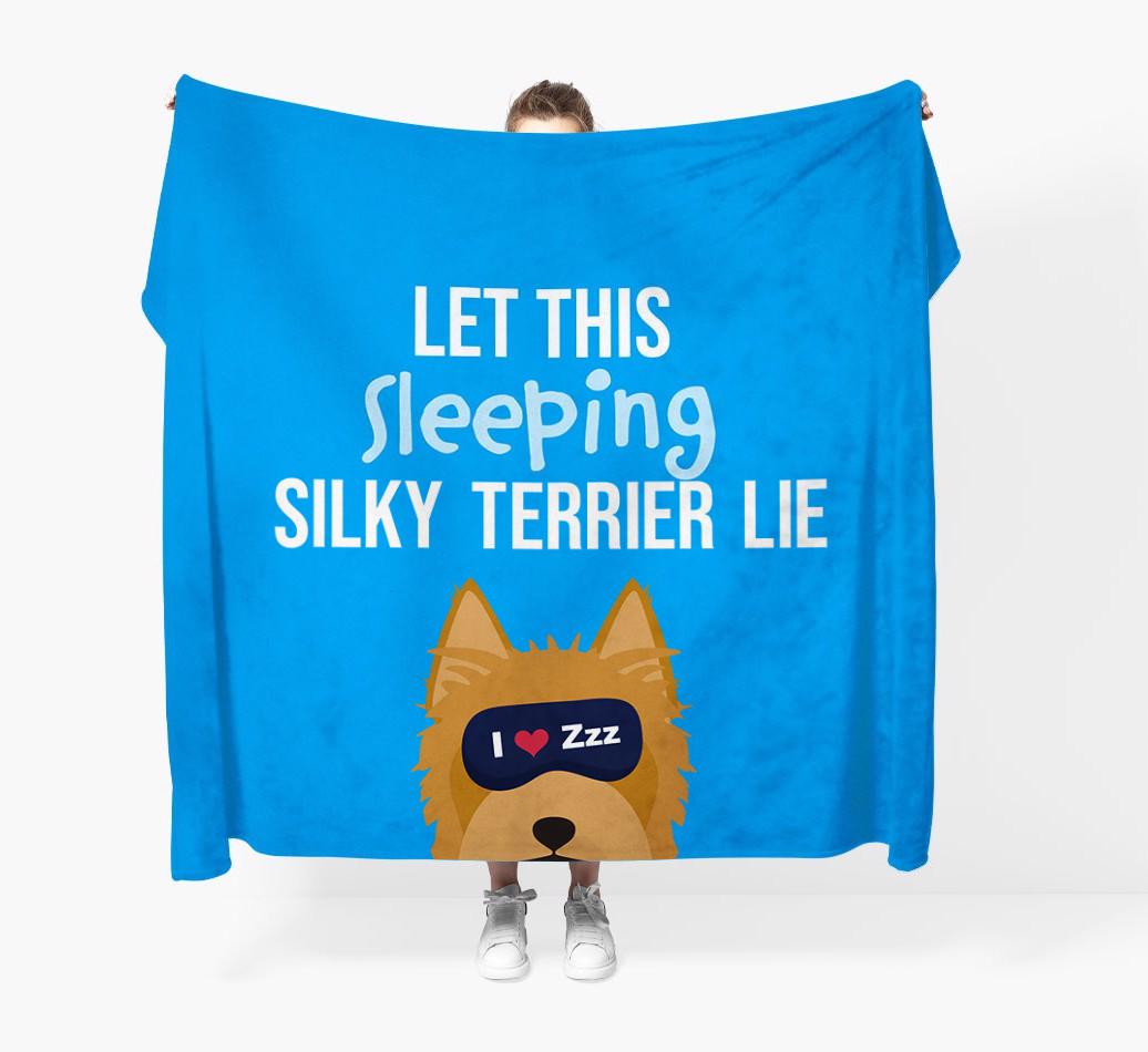 'Let that sleepy dog lie' - Personalized {breedFullName} Blanket