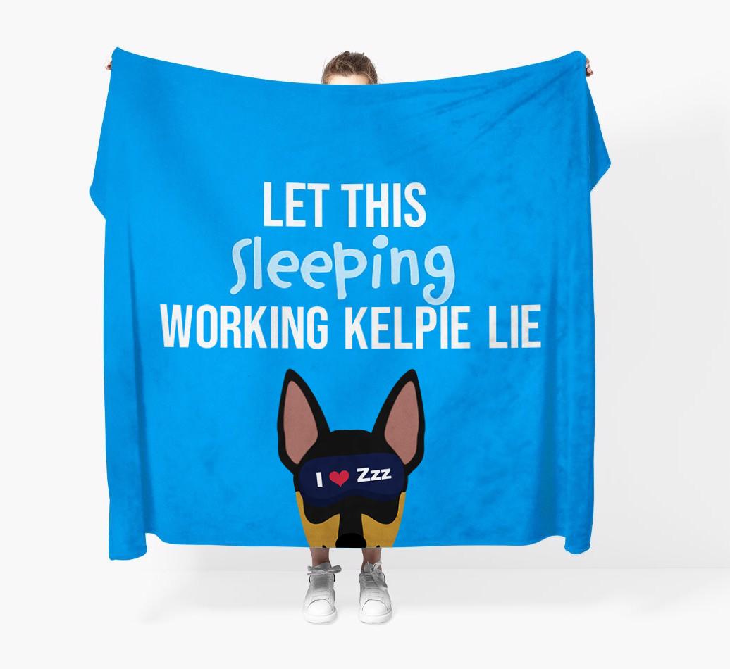 'Let that sleepy dog lie' - Personalized {breedFullName} Blanket