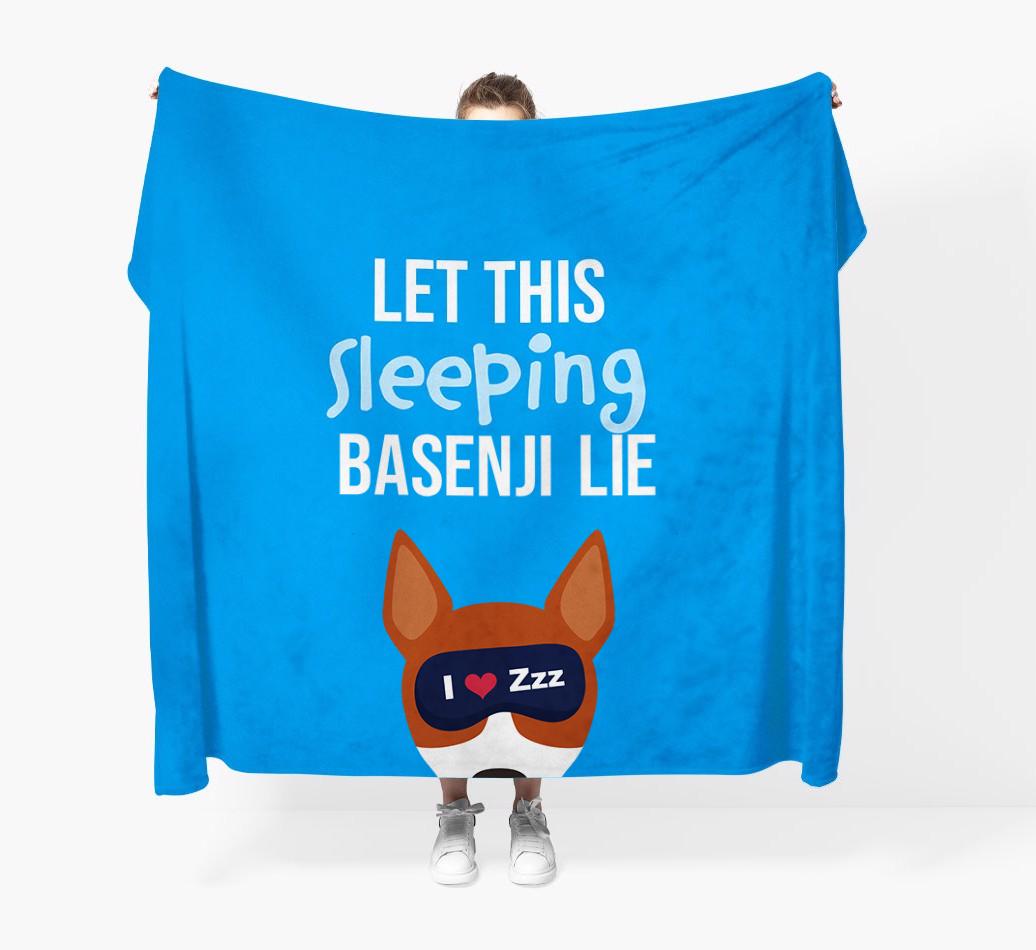 'Let that sleepy dog lie' - Personalized {breedFullName} Blanket