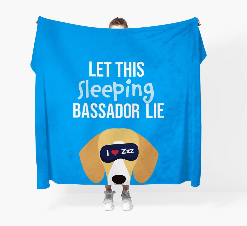 'Let that sleepy dog lie' - Personalized {breedFullName} Blanket