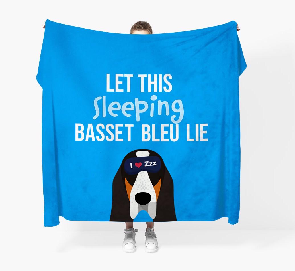 'Let that sleepy dog lie' - Personalized {breedFullName} Blanket