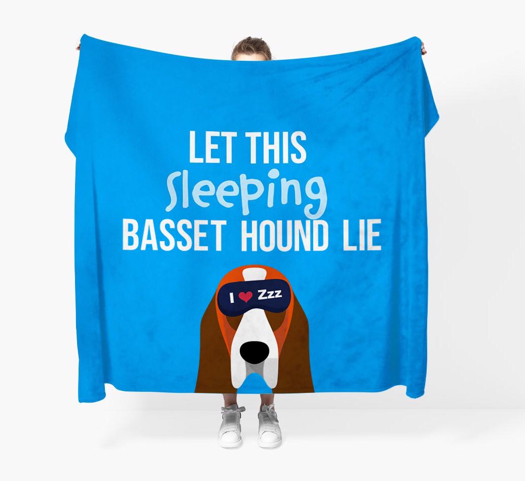 'Let that sleepy dog lie' - Personalized {breedFullName} Blanket
