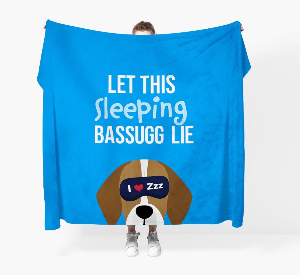 'Let that sleepy dog lie' - Personalized {breedFullName} Blanket