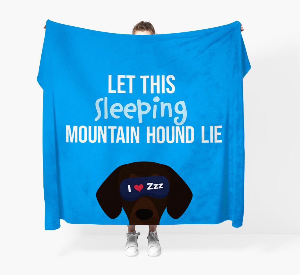 'Let that sleepy dog lie' - Personalized {breedFullName} Blanket