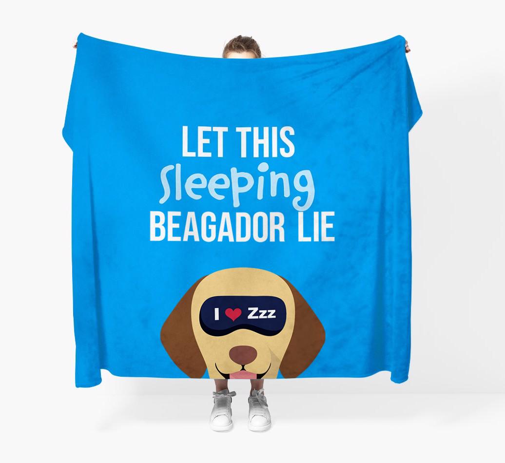 'Let that sleepy dog lie' - Personalized {breedFullName} Blanket