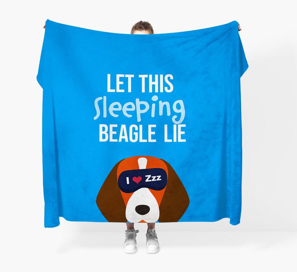 'Let that sleepy dog lie' - Personalized {breedFullName} Blanket