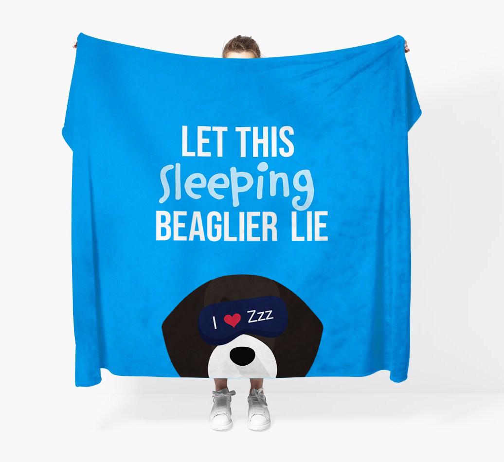 'Let that sleepy dog lie' - Personalized {breedFullName} Blanket