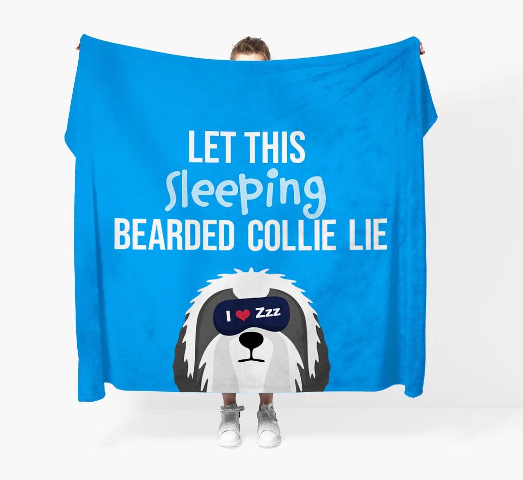 'Let that sleepy dog lie' - Personalized {breedFullName} Blanket
