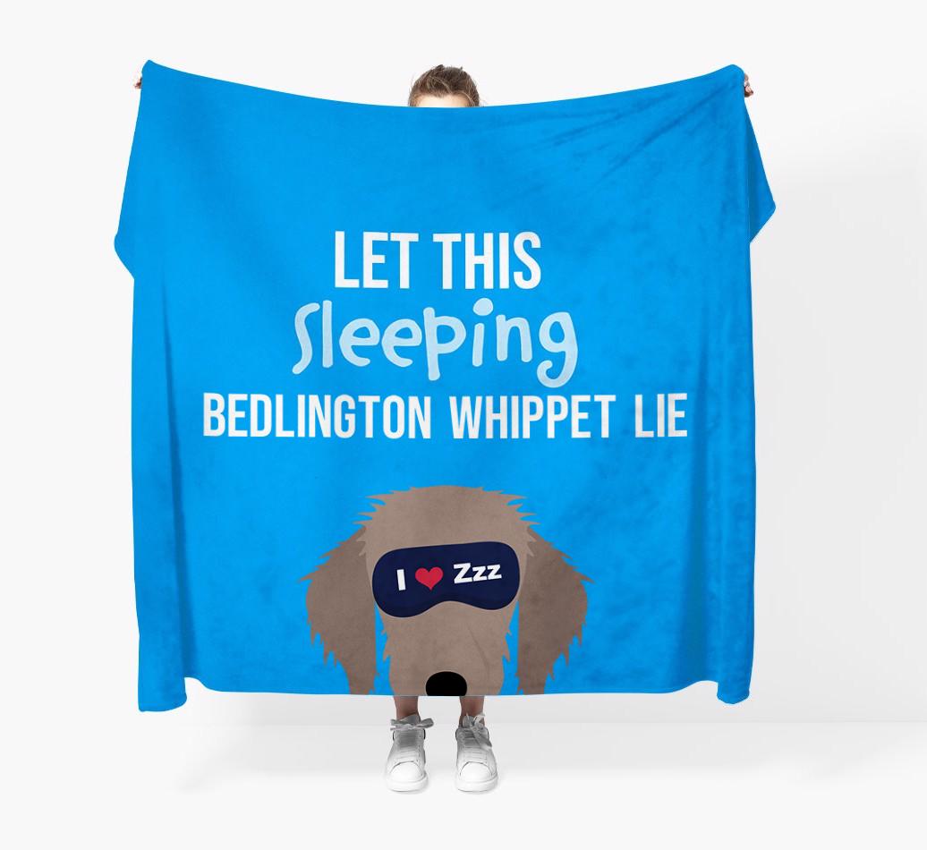 'Let that sleepy dog lie' - Personalized {breedFullName} Blanket