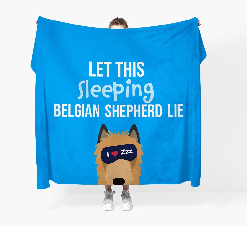 'Let that sleepy dog lie' - Personalized {breedFullName} Blanket
