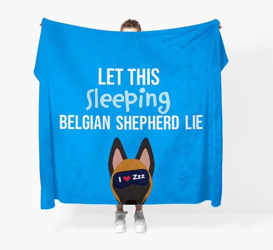 'Let that sleepy dog lie' - Personalized {breedFullName} Blanket