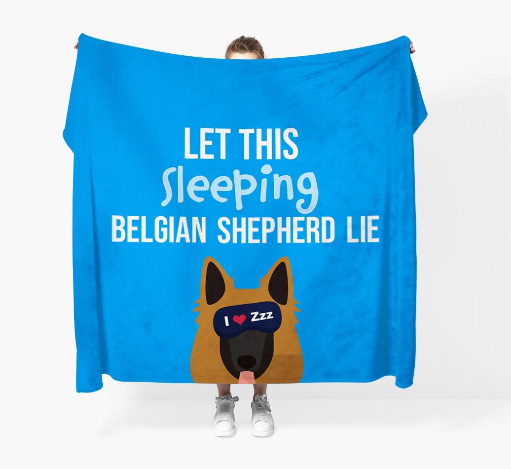 'Let that sleepy dog lie' - Personalized {breedFullName} Blanket