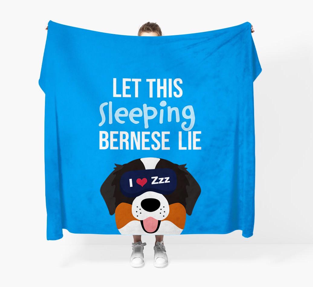 'Let that sleepy dog lie' - Personalized {breedFullName} Blanket