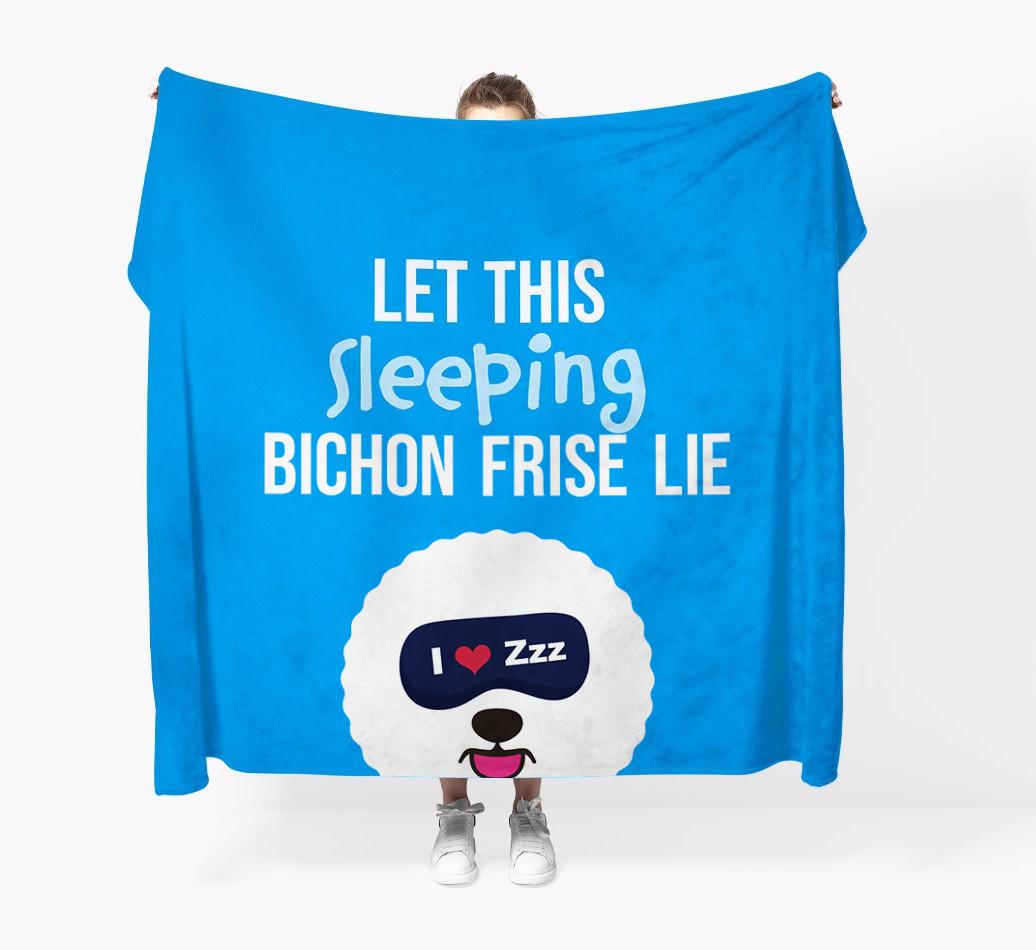 'Let that sleepy dog lie' - Personalized {breedFullName} Blanket