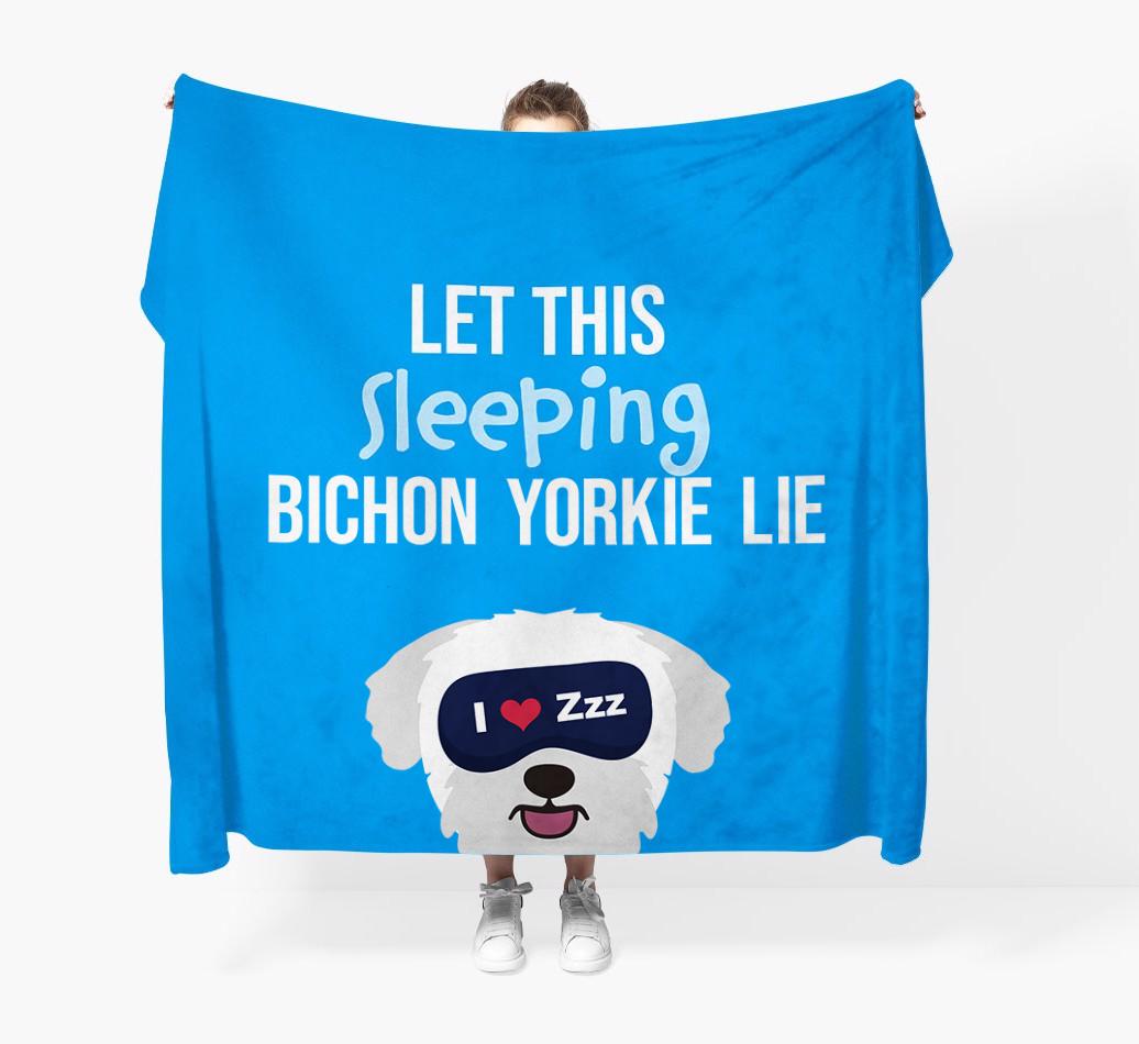 'Let that sleepy dog lie' - Personalized {breedFullName} Blanket