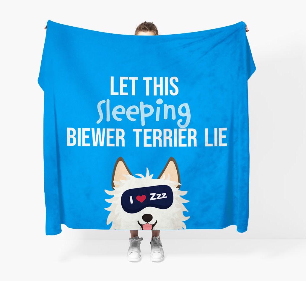 'Let that sleepy dog lie' - Personalized {breedFullName} Blanket