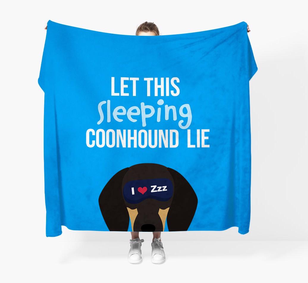'Let that sleepy dog lie' - Personalized {breedFullName} Blanket