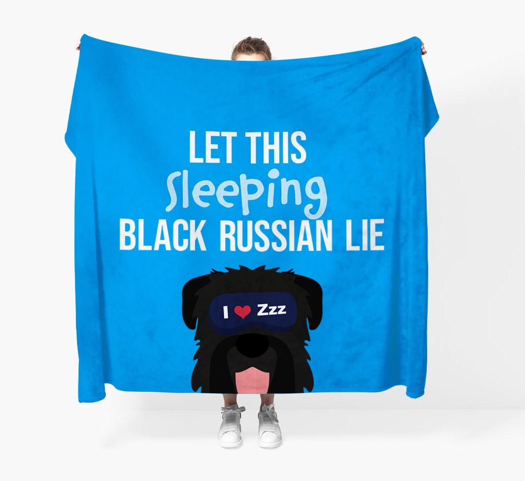 'Let that sleepy dog lie' - Personalized {breedFullName} Blanket