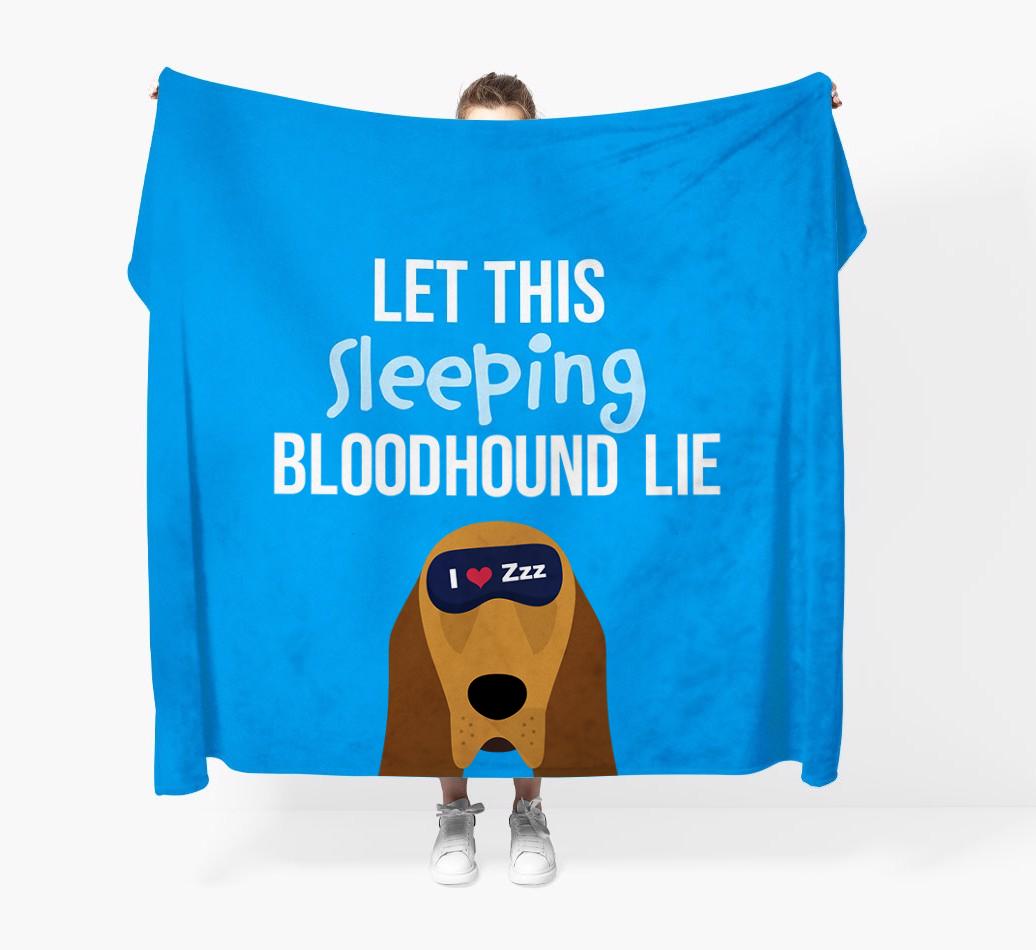 'Let that sleepy dog lie' - Personalized {breedFullName} Blanket