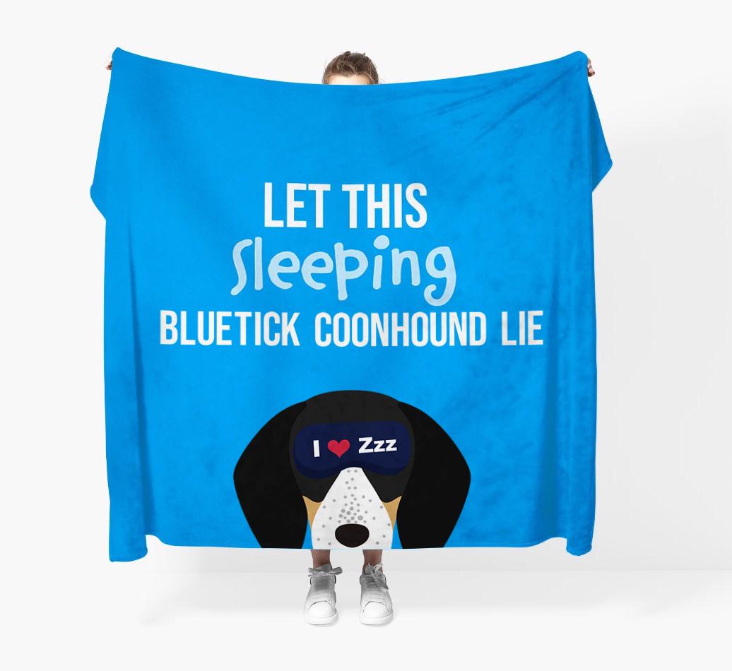 'Let that sleepy dog lie' - Personalized {breedFullName} Blanket