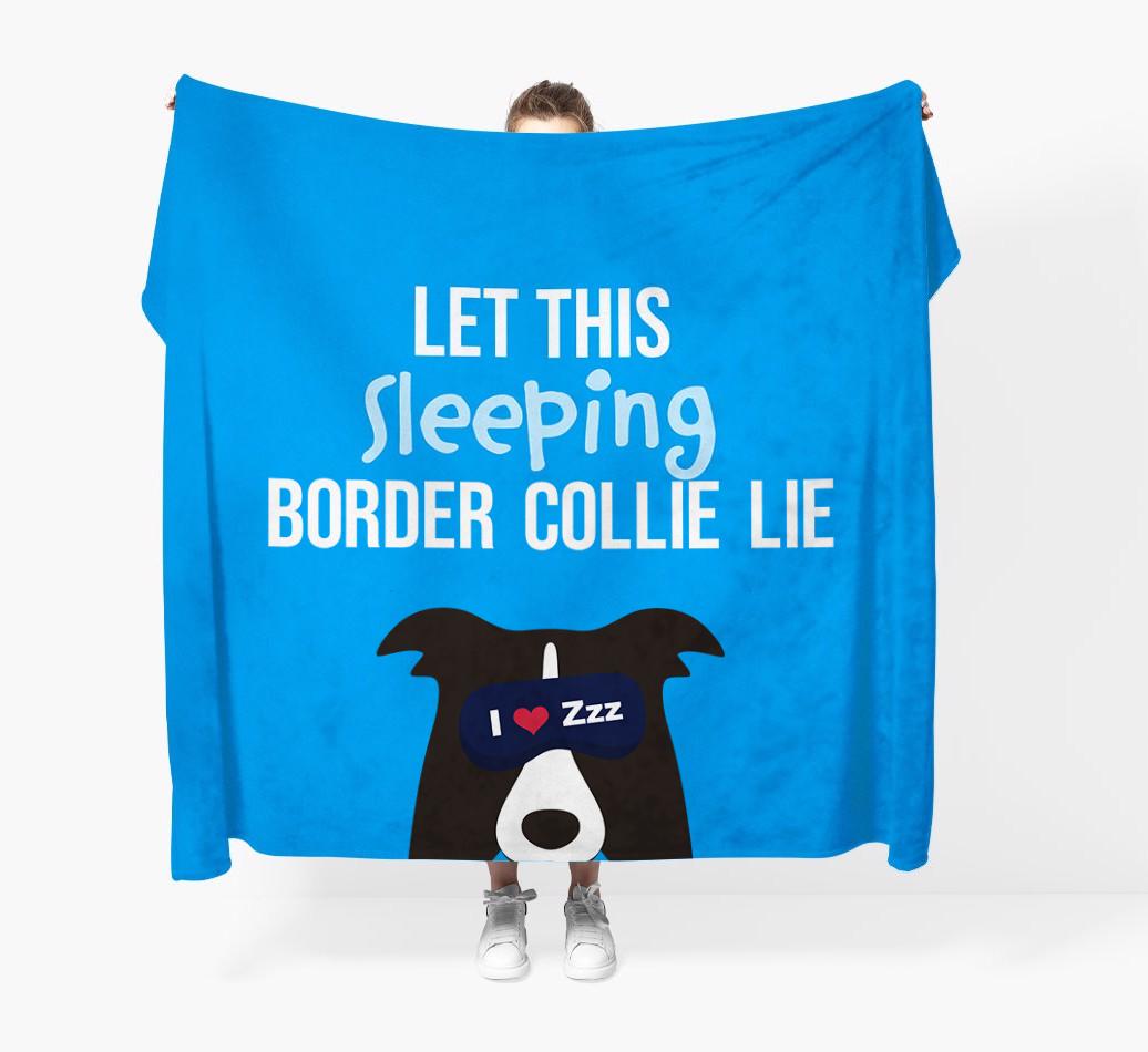 'Let that sleepy dog lie' - Personalized {breedFullName} Blanket